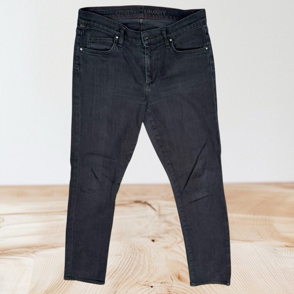 Citizens of Humanity Carlton‎ Ankle Straight Slim Jeans Black Size 27 Womens USA